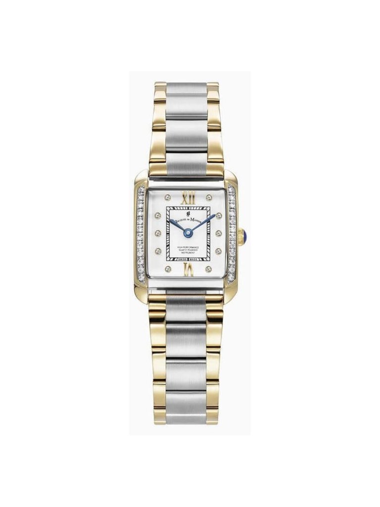 Nwt Jacques Du Manoir Emily Diamond White Dial Ladies Watch